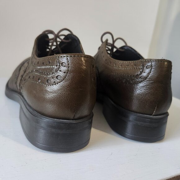 Boemos Made in Italy Leather Wingtip Brogue Oxford Shoes Men's Size 10 - Picture 7 of 9